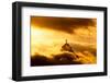 Christ the Redeemer Statue in Clouds on Sunset-dabldy-Framed Photographic Print