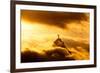 Christ the Redeemer Statue in Clouds on Sunset-dabldy-Framed Photographic Print