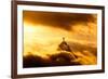 Christ the Redeemer Statue in Clouds on Sunset-dabldy-Framed Photographic Print