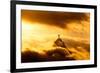 Christ the Redeemer Statue in Clouds on Sunset-dabldy-Framed Photographic Print