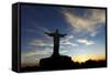 Christ The Redeemer Statue In Rio De Janeiro In Brazil-luiz rocha-Framed Stretched Canvas