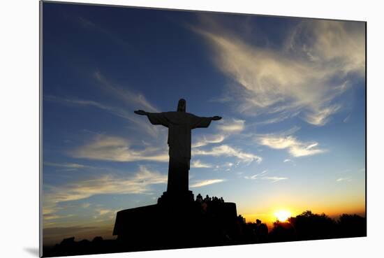 Christ The Redeemer Statue In Rio De Janeiro In Brazil-luiz rocha-Mounted Photographic Print