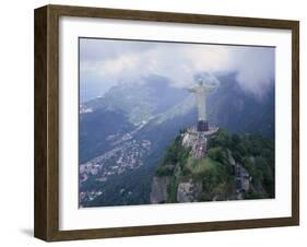 Christ the Redeemer Statue Mount Corcovado Rio de Janeiro, Brazil-null-Framed Premium Photographic Print