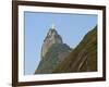 Christ the Redeemer statue on top of the Corcovado Mountain viewed from Santa Marta, Rio de Janeiro-Karol Kozlowski-Framed Photographic Print