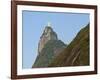 Christ the Redeemer statue on top of the Corcovado Mountain viewed from Santa Marta, Rio de Janeiro-Karol Kozlowski-Framed Photographic Print