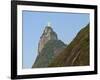 Christ the Redeemer statue on top of the Corcovado Mountain viewed from Santa Marta, Rio de Janeiro-Karol Kozlowski-Framed Photographic Print