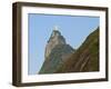 Christ the Redeemer statue on top of the Corcovado Mountain viewed from Santa Marta, Rio de Janeiro-Karol Kozlowski-Framed Photographic Print