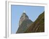 Christ the Redeemer statue on top of the Corcovado Mountain viewed from Santa Marta, Rio de Janeiro-Karol Kozlowski-Framed Photographic Print