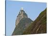 Christ the Redeemer statue on top of the Corcovado Mountain viewed from Santa Marta, Rio de Janeiro-Karol Kozlowski-Stretched Canvas