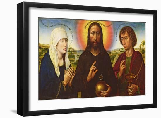 Christ the Redeemer with the Virgin and St. John the Evangelist-Rogier van der Weyden-Framed Giclee Print