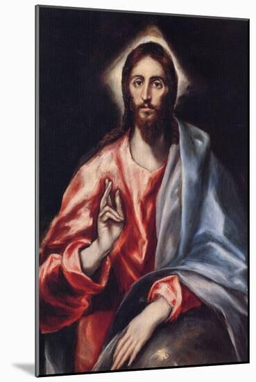 Christ the Saviour-El Greco-Mounted Art Print