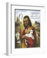 Christ the Shepherd-Bev Lopez-Framed Art Print