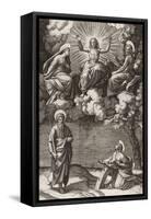 Christ, the Virgin, and Saint John the Baptist with Saints Paul and Catherine, 1520-25-Marcantonio Raimondi-Framed Stretched Canvas