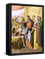 Christ Turning Water into Wine-English-Framed Stretched Canvas