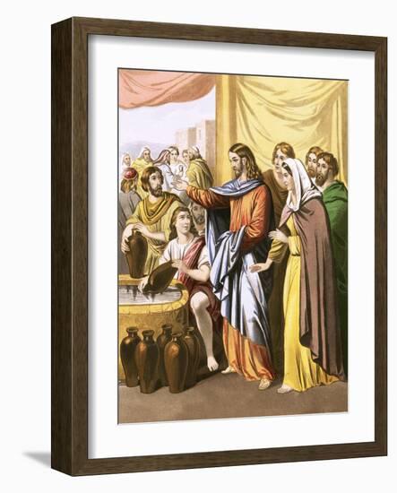 Christ Turning Water into Wine-English-Framed Giclee Print