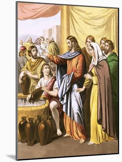 Christ Turning Water into Wine-English-Mounted Giclee Print