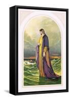 Christ Walking on the Sea-English-Framed Stretched Canvas