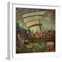 Christ Walking on the Water, after the "Navicella" by Giotto-Antoniazzo Romano-Framed Giclee Print
