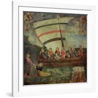 Christ Walking on the Water, after the "Navicella" by Giotto-Antoniazzo Romano-Framed Giclee Print