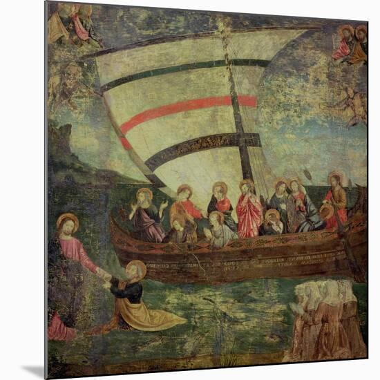 Christ Walking on the Water, after the "Navicella" by Giotto-Antoniazzo Romano-Mounted Giclee Print