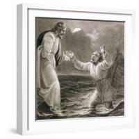 Christ Walking on the Water, C1810-C1844-Henry Corbould-Framed Giclee Print