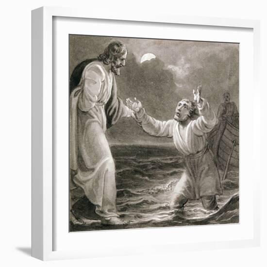 Christ Walking on the Water, C1810-C1844-Henry Corbould-Framed Giclee Print