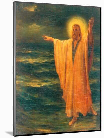 Christ Walking On The Water-Phillip Richard Morris-Mounted Giclee Print