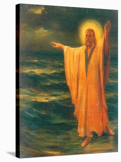 Christ Walking On The Water-Phillip Richard Morris-Stretched Canvas