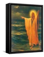 Christ Walking On The Water-Phillip Richard Morris-Framed Stretched Canvas