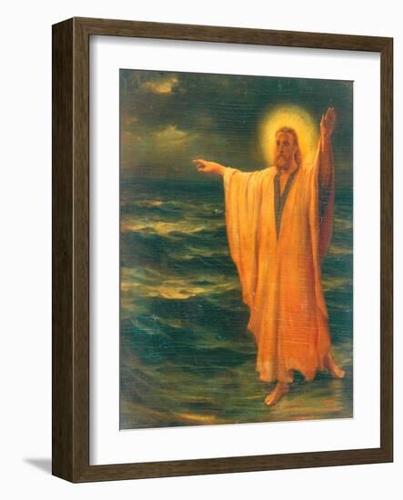 Christ Walking On The Water-Phillip Richard Morris-Framed Giclee Print