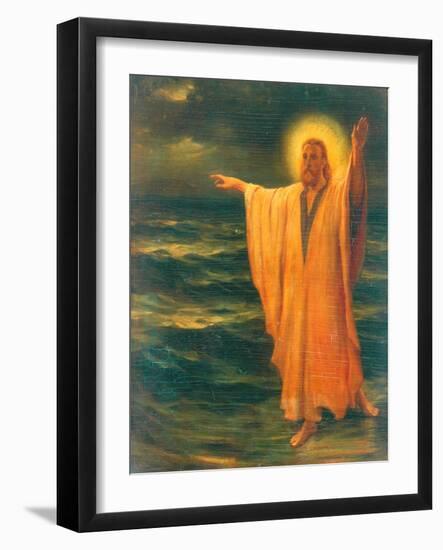 Christ Walking On The Water-Phillip Richard Morris-Framed Giclee Print