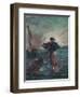 Christ Walking on Water and Reaching Out His Hand to Save Saint Peter-Eugene Delacroix-Framed Giclee Print