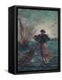 Christ Walking on Water and Reaching Out His Hand to Save Saint Peter-Eugene Delacroix-Framed Stretched Canvas