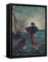 Christ Walking on Water and Reaching Out His Hand to Save Saint Peter-Eugene Delacroix-Framed Stretched Canvas