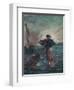 Christ Walking on Water and Reaching Out His Hand to Save Saint Peter-Eugene Delacroix-Framed Premium Giclee Print