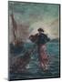 Christ Walking on Water and Reaching Out His Hand to Save Saint Peter-Eugene Delacroix-Mounted Premium Giclee Print