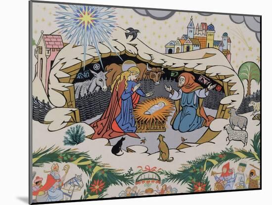 "Christ Was Born on Christmas Day-Pauline Baynes-Mounted Giclee Print