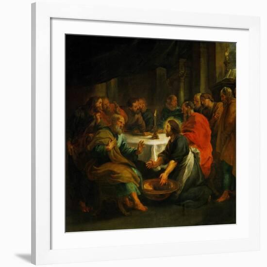 Christ Washing the Apostles' Feet, 1632-Peter Paul Rubens-Framed Giclee Print