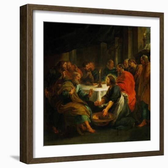 Christ Washing the Apostles' Feet, 1632-Peter Paul Rubens-Framed Giclee Print