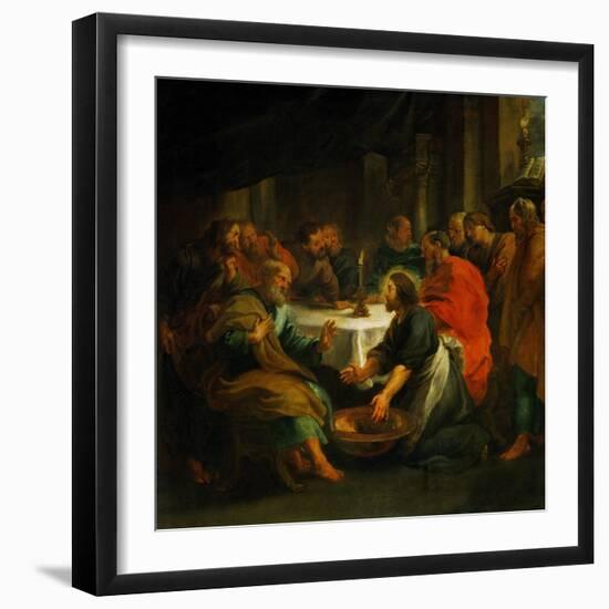 Christ Washing the Apostles' Feet, 1632-Peter Paul Rubens-Framed Giclee Print