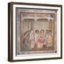 Christ Washing the Disciples' Feet, circa 1305 (Pre-Restoration)-Giotto di Bondone-Framed Giclee Print