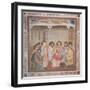 Christ Washing the Disciples' Feet, circa 1305 (Pre-Restoration)-Giotto di Bondone-Framed Giclee Print