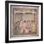 Christ Washing the Disciples' Feet, circa 1305 (Pre-Restoration)-Giotto di Bondone-Framed Giclee Print