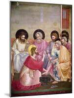 Christ Washing the Disciples' Feet, Detail of Christ and Six Disciples, C.1303-05-Giotto di Bondone-Mounted Giclee Print