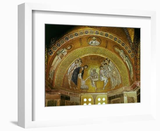 Christ Washing the Feet of an Apostle, Mosaic at the North End of the Narthex-null-Framed Giclee Print