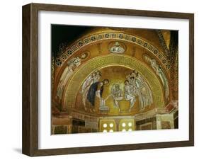 Christ Washing the Feet of an Apostle, Mosaic at the North End of the Narthex-null-Framed Giclee Print