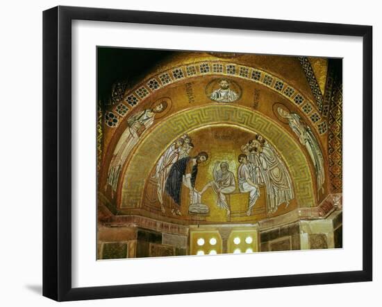 Christ Washing the Feet of an Apostle, Mosaic at the North End of the Narthex-null-Framed Giclee Print