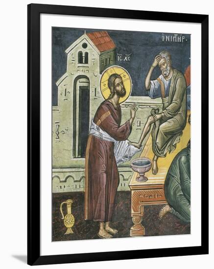 Christ Washing the Feet of the Apostles, 16th Century-null-Framed Giclee Print