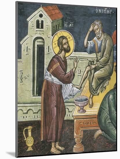 Christ Washing the Feet of the Apostles, 16th Century-null-Mounted Premium Giclee Print