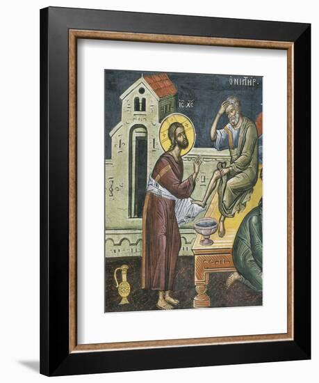 Christ Washing the Feet of the Apostles, 16th Century-null-Framed Giclee Print